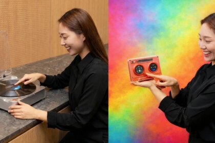 Un tocadiscos y un reproductor de casete con IA y pantalla OLED, las novedades retro de Samsung en CES 2026
