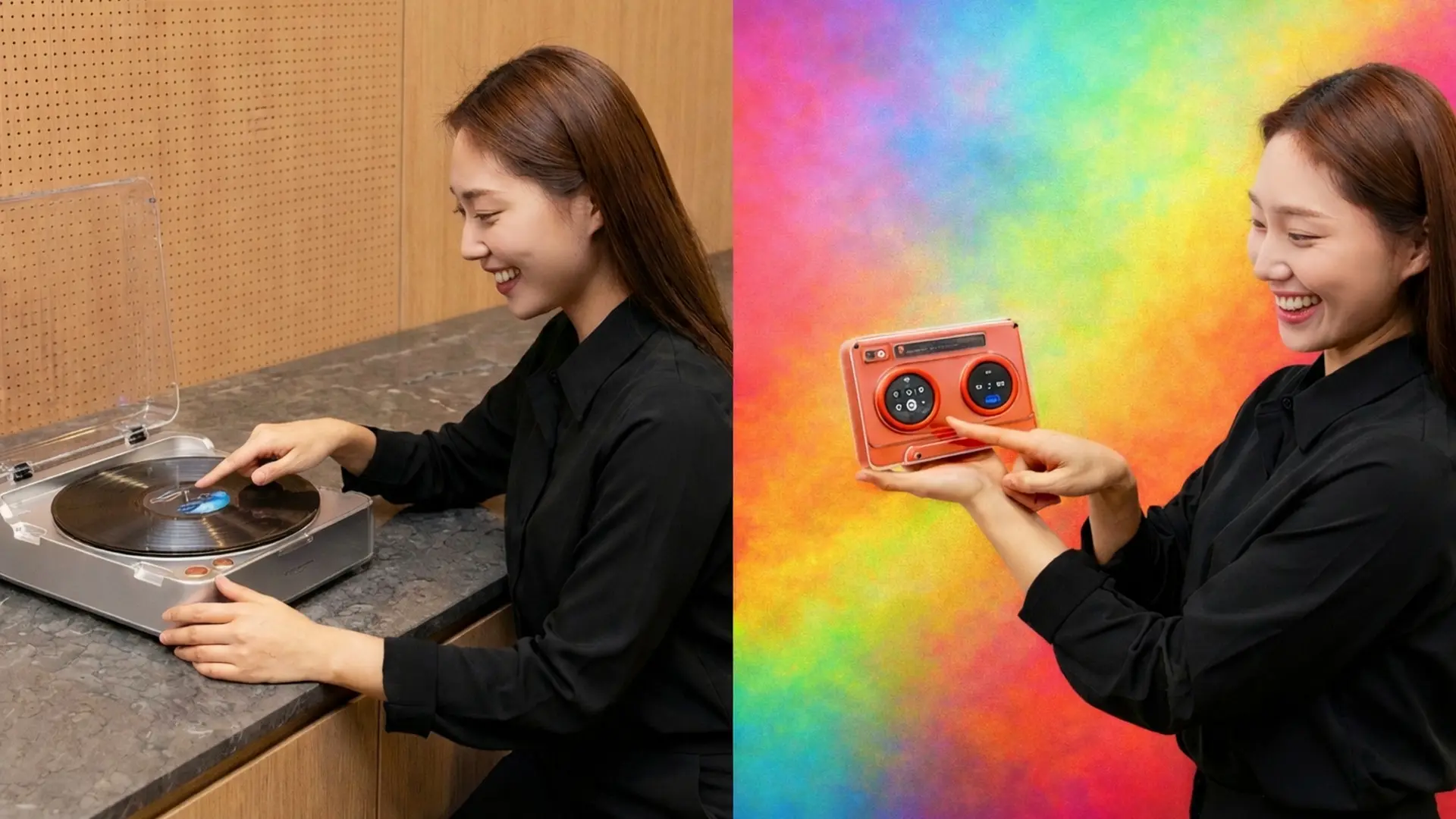 Un tocadiscos y un reproductor de casete con IA y pantalla OLED, las novedades retro de Samsung en CES 2026