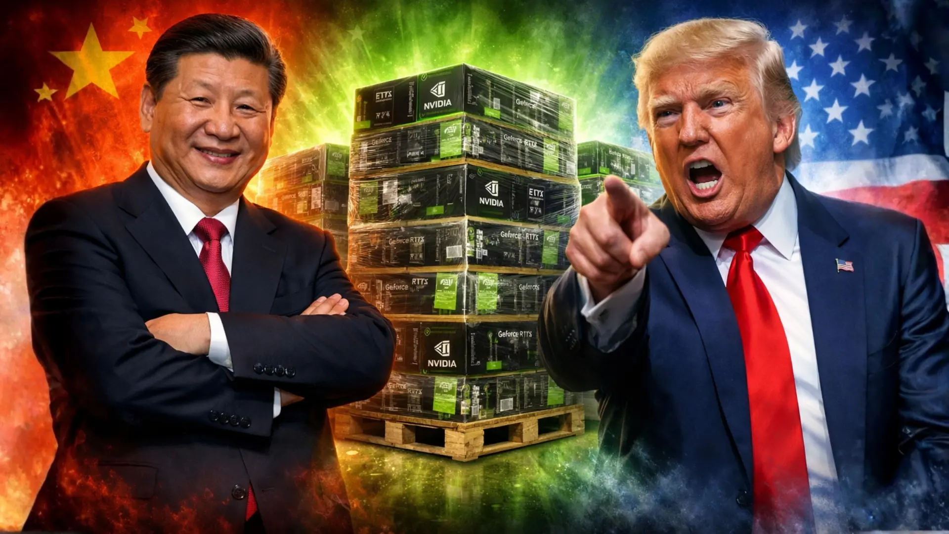 China se ríe de Donald Trump y EE.UU. presumiendo de palés de chips "prohibidos"