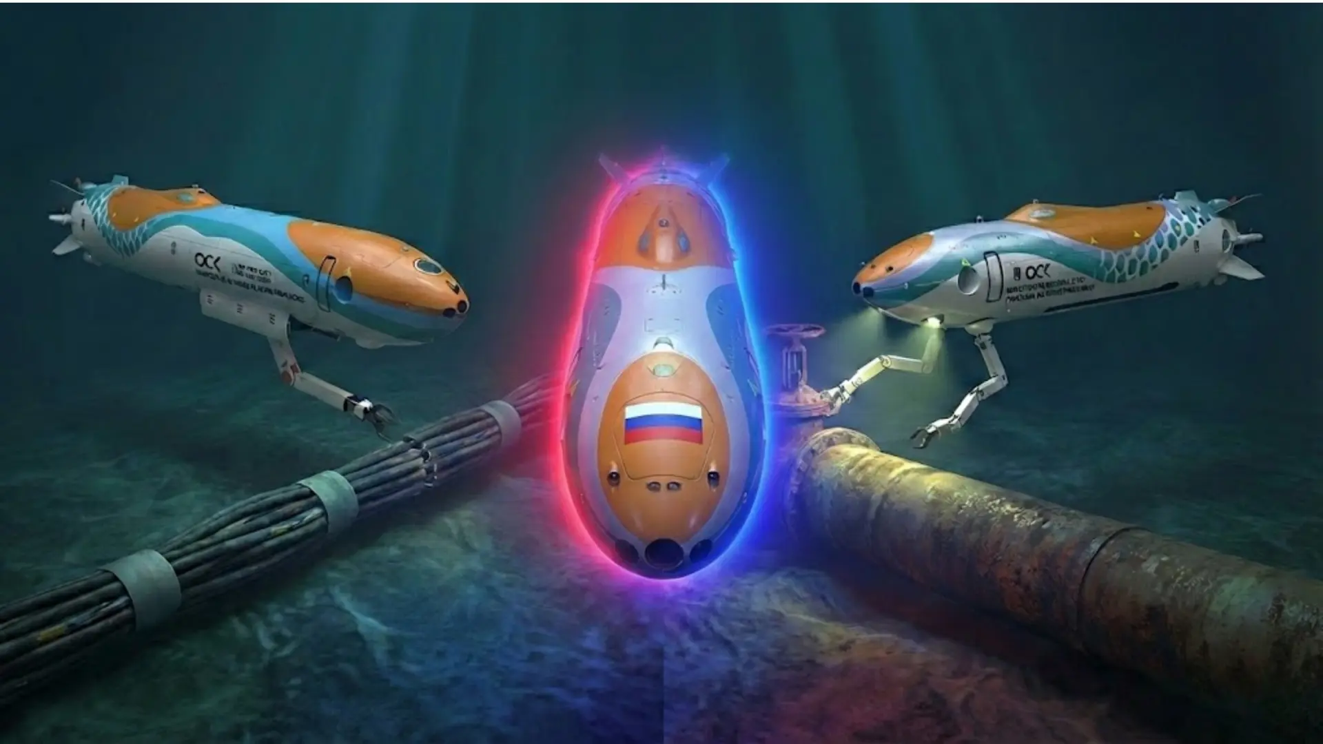 Nueva amenaza bajo el mar: Rusia desarrolla drones submarinos "científicos" para atacar cables y tuberías