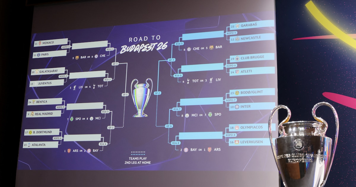 Con impactantes duelos, quedaron definidos los cruces de los playoff de la Champions League: Real Madrid chocará contra Benfica