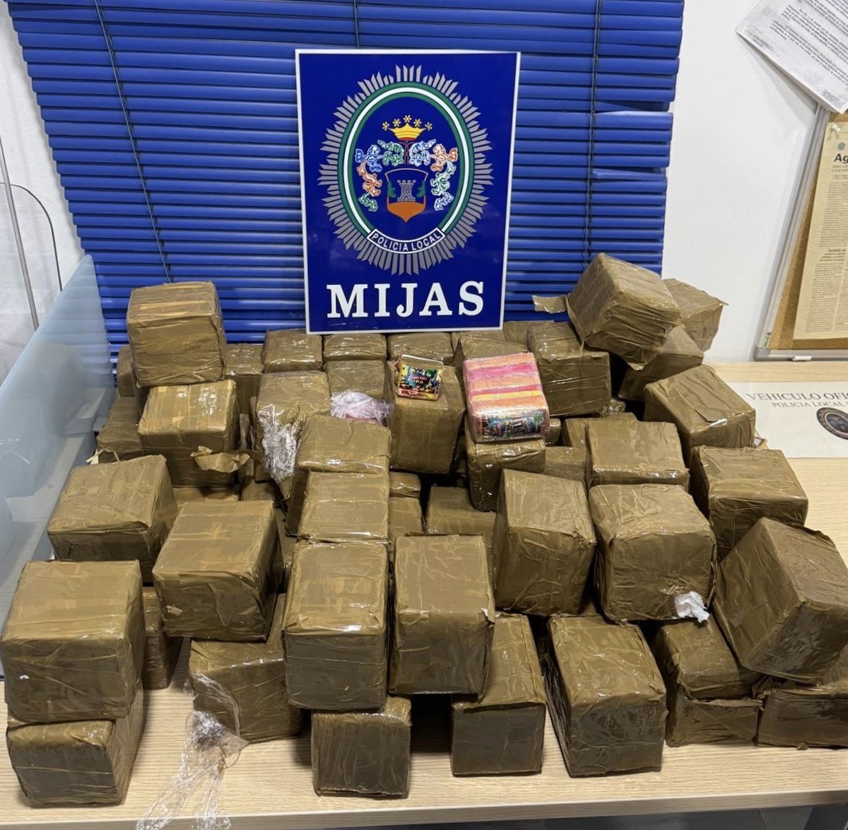 Detenidas dos personas e intervenidos unos 75 kilos de hachís tras un suceso con armas de fuego en Mijas (Málaga)