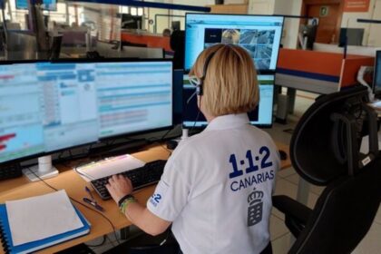 Dos heridos moderado al sufrir un vuelco con su turismo en la GC-1, en Las Palmas de Gran Canaria