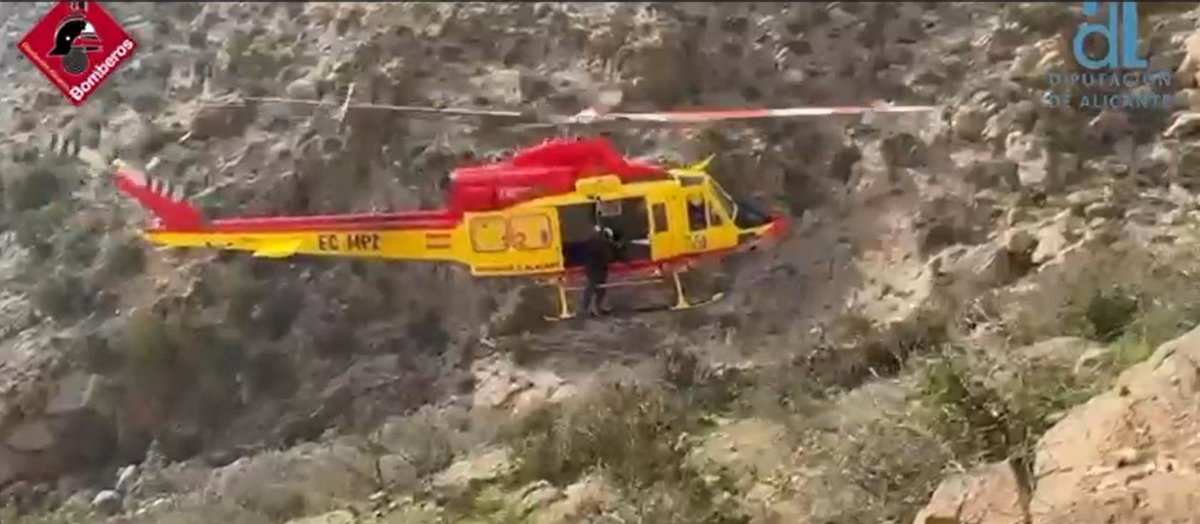 Rescatan a un escalador tras caer desde una altura de 10 metros en Callosa de Segura
