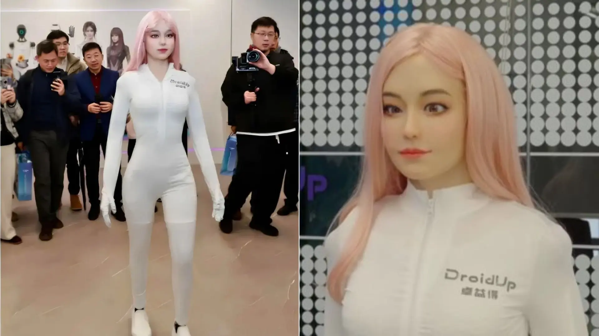China presenta el primer robot biomimético del mundo que camina como un ser humano, sonríe y guiña el ojo