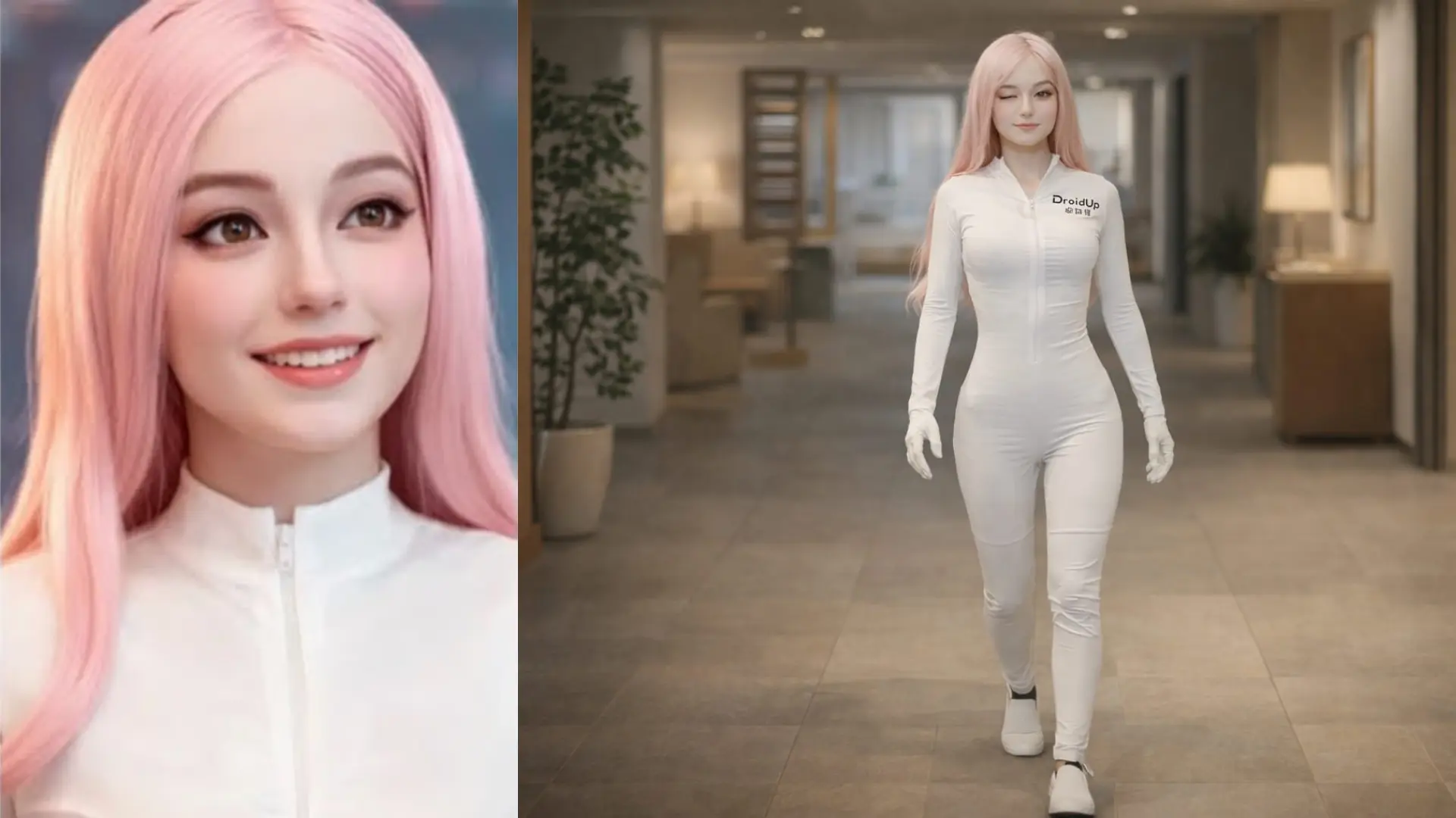 China presenta el primer robot biomimético de la historia que camina como un ser humano, sonríe y guiña el ojo