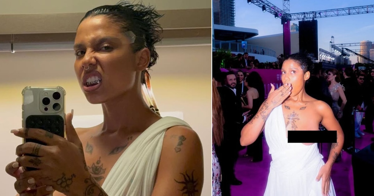 El revelador look de Tokischa en Premio Lo Nuestro y un mensaje sin filtros: “No me voy a operar los senos”
