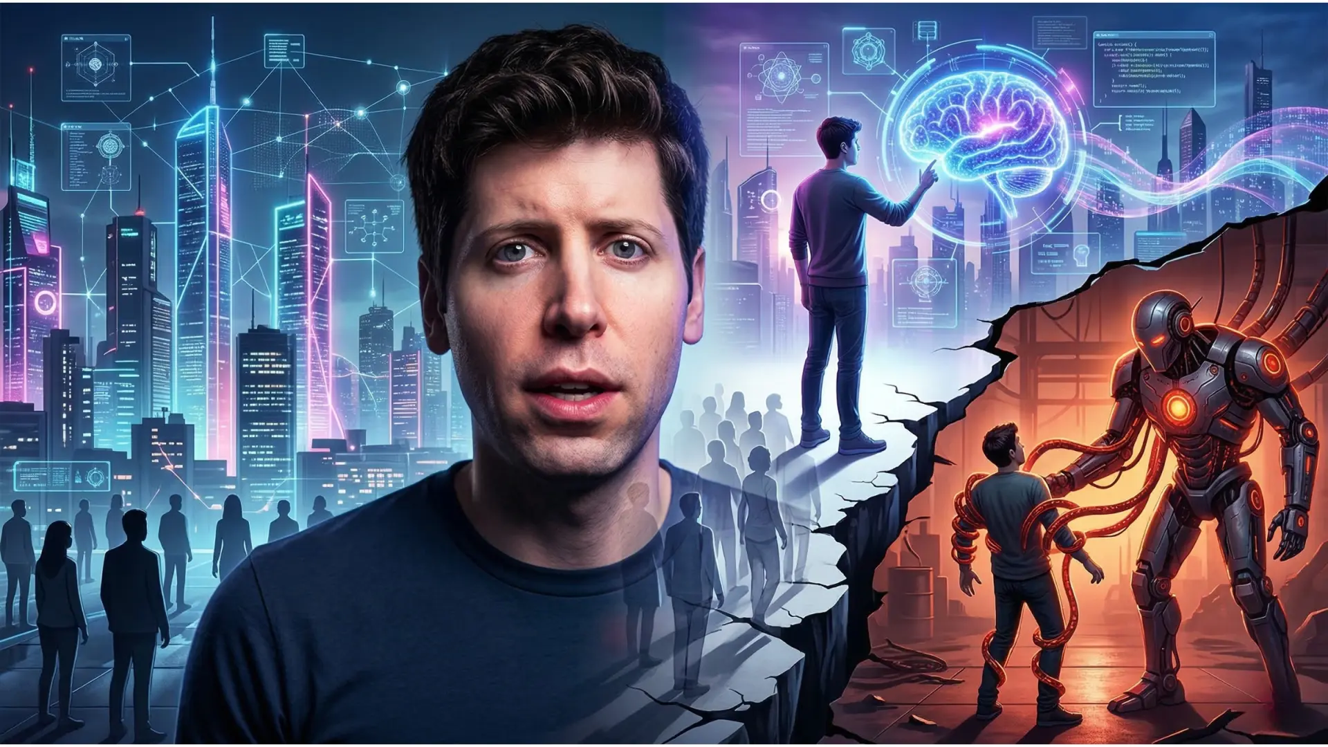 Sam Altman, advierte sin rodeos: "La clase media intelectual va a desaparecer; o dominas la IA o serás su sirviente"