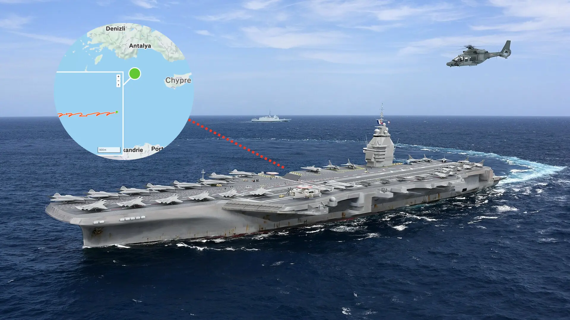 Descubren localización exacta del portaaviones francés Charles de Gaulle gracias a la app de deportes Strava