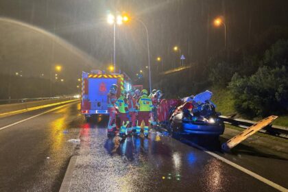 Muere un hombre de 25 años en un accidente de tráfico que deja también tres heridos en Fuenlabrada