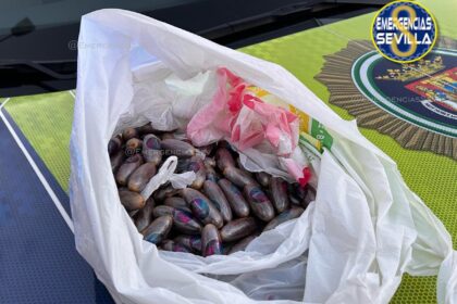 Dos detenidos en Sevilla por portar un kilo de hachís en bellotas de diez gramos en la barriada de El Cerezo