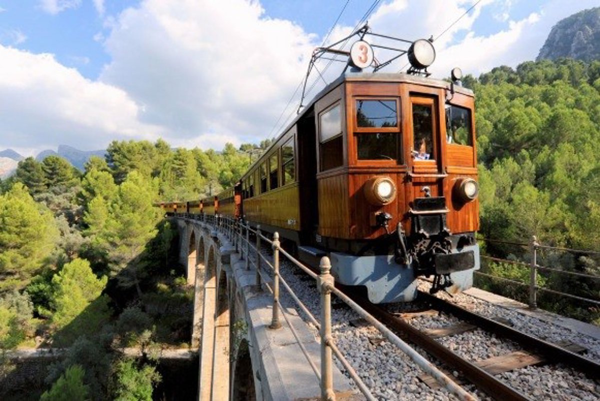 Un conductor se salta un semáforo en rojo y provoca un accidente con el tren de Sóller en Son Oliva