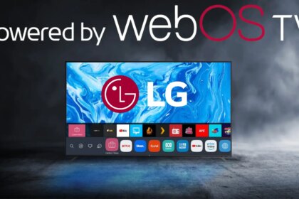 Un Smart TV de LG mostrando una imagen artística con Gallery+