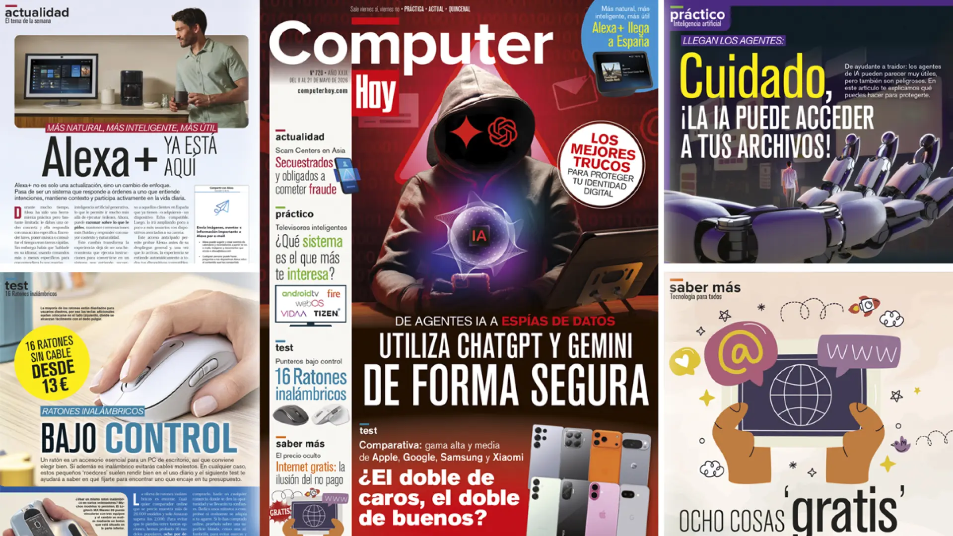 Imagen de la portada de Computer Hoy número 720 con agentes de IA avanzados