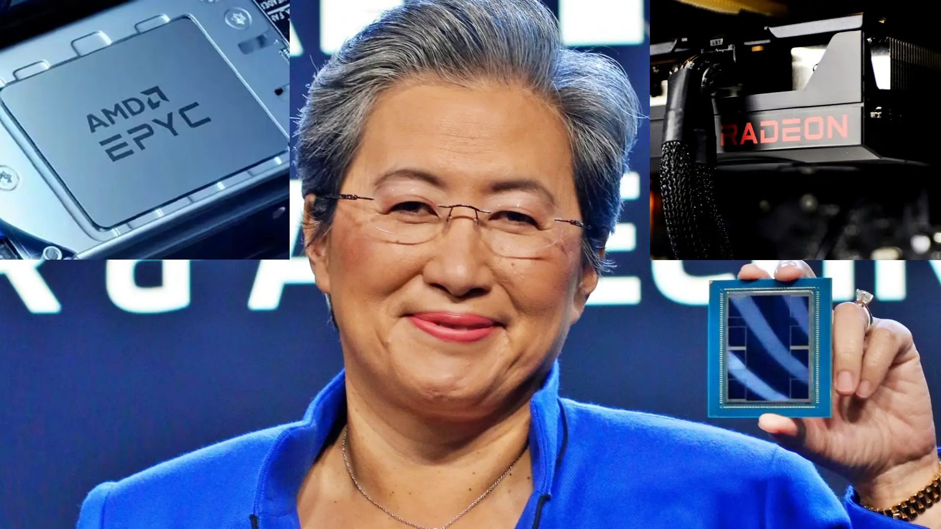 Lisa Su, CEO de AMD, sonriendo mientras habla en una conferencia sobre tecnología de vanguardia