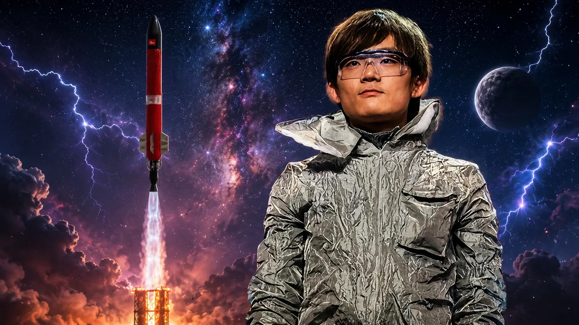 Lu Yulong, el inventor chino con un ojo artificial, sonriendo en su guarida secreta