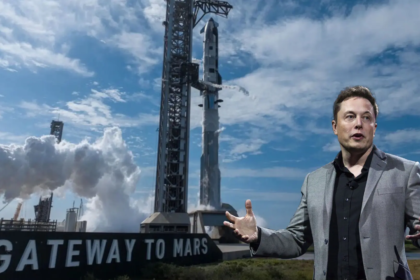 Imagen de archivo de un cohete Starship de SpaceX en una prueba de lanzamiento