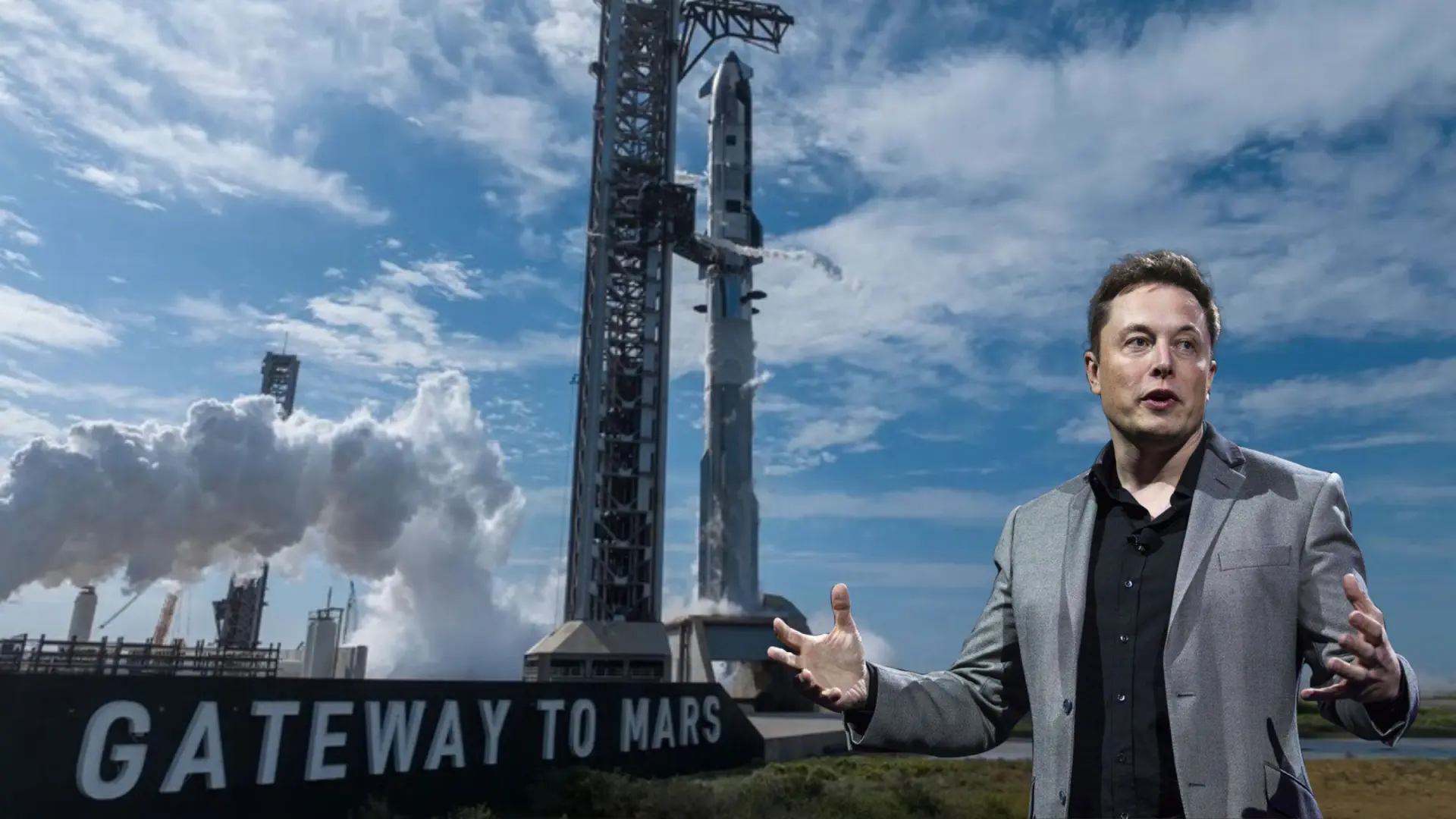 Imagen de archivo de un cohete Starship de SpaceX en una prueba de lanzamiento