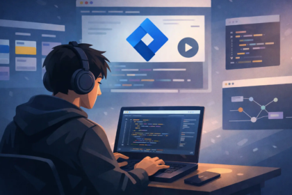 Un desarrollador trabajando con Jira en su ordenador