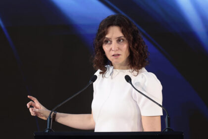 Isabel Díaz Ayuso en una imagen de archivo, durante una rueda de prensa.