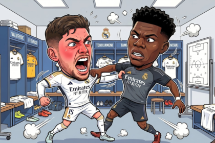 Imagen de archivo de una tensión en el fútbol, con jugadores de Real Madrid en el vestuario