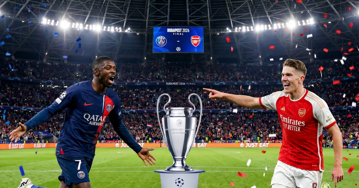 Jugadores de PSG y Arsenal listos para enfrentarse en la final de la Champions League