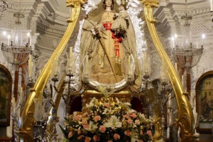 Imagen de la Virgen de los Remedios en su santuario de Fregenal de la Sierra