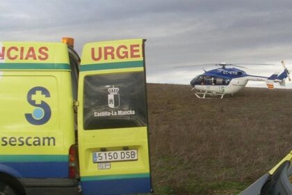 Vehículos siniestrados en la carretera N-320 tras el accidente en Cañaveras