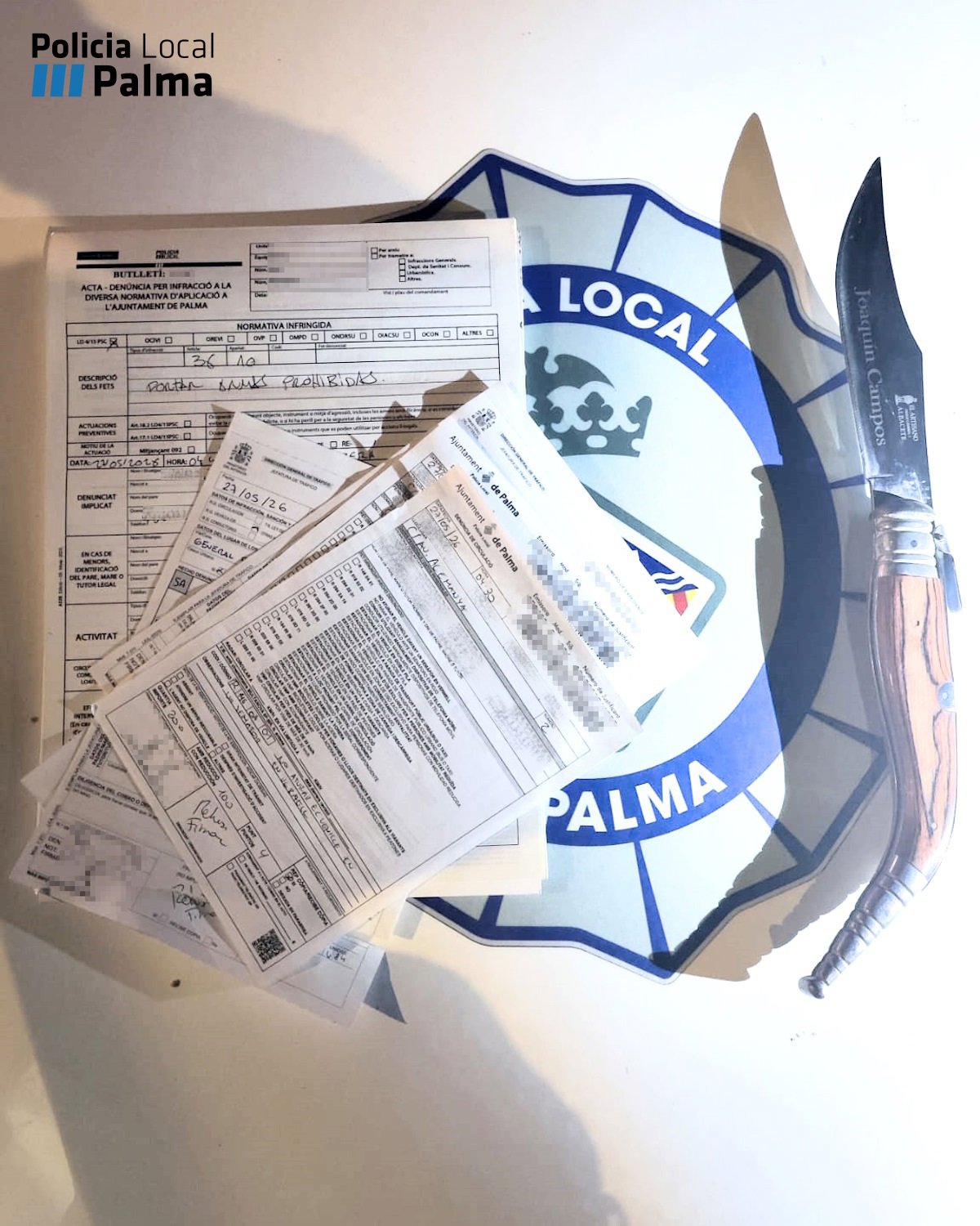 Denuncian a un joven en Palma por conducir ebrio, con la ITV caducada y sin seguro