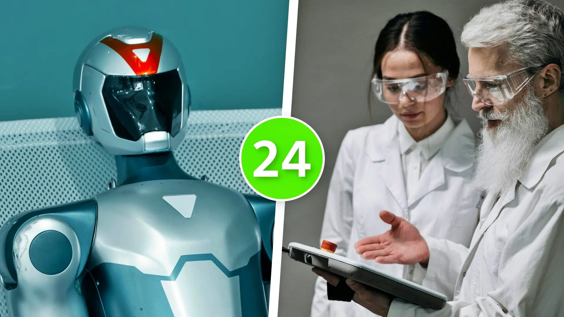 Un robot de almacén en movimiento siendo alimentado por un láser invisible