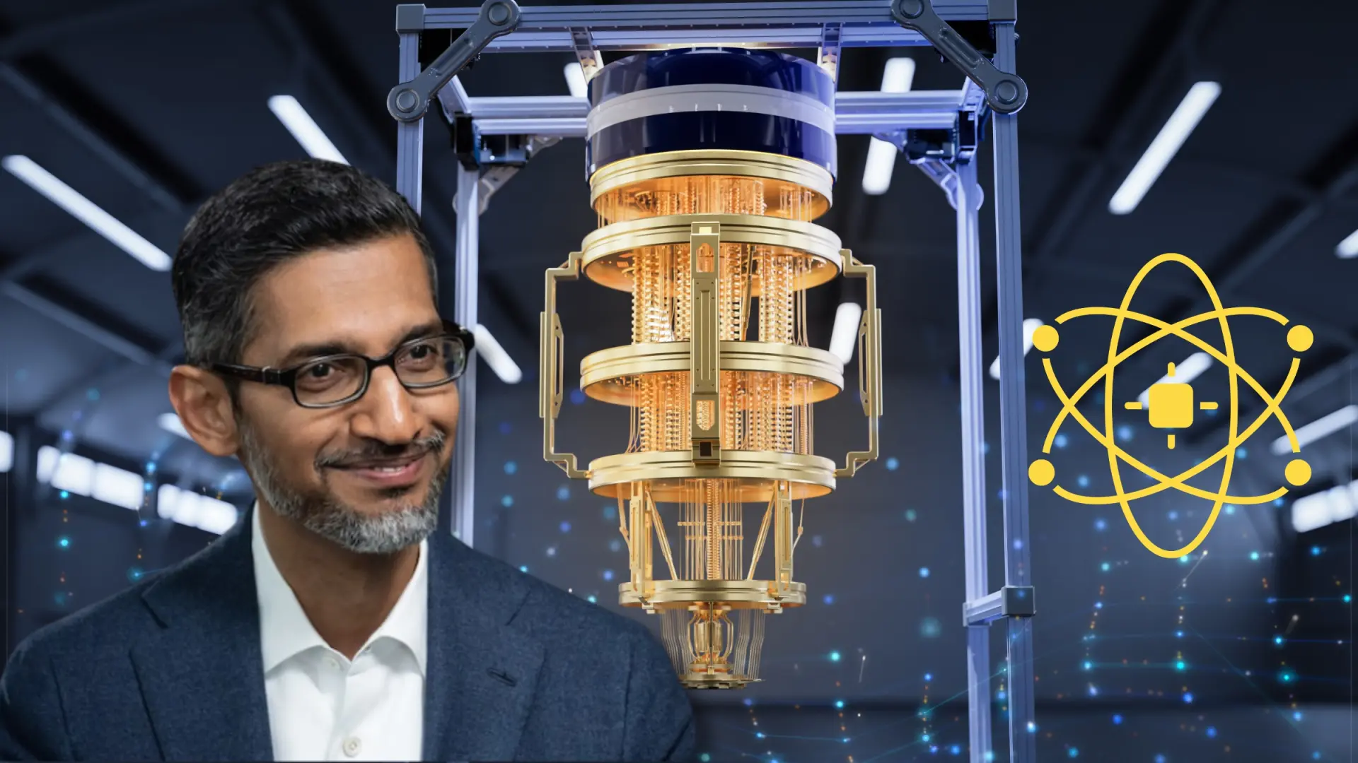 Sundar Pichai, CEO de Google, hablando sobre el futuro de la computación cuántica