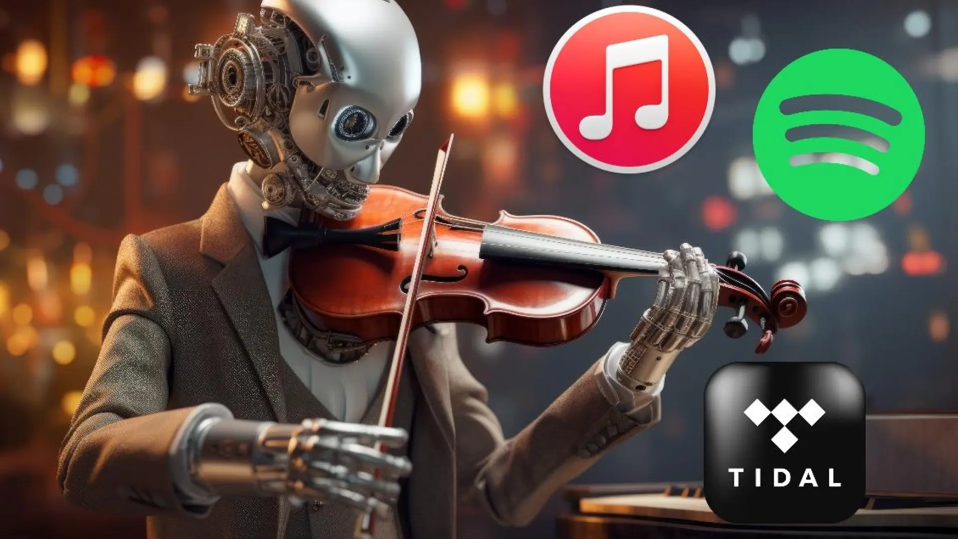 Interfaz de Deezer analizando playlists de Spotify en busca de canciones creadas con inteligencia artificial
