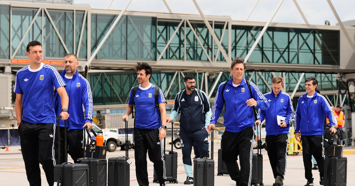 Entrenamiento de la selección argentina con Lionel Scaloni al mando en Estados Unidos